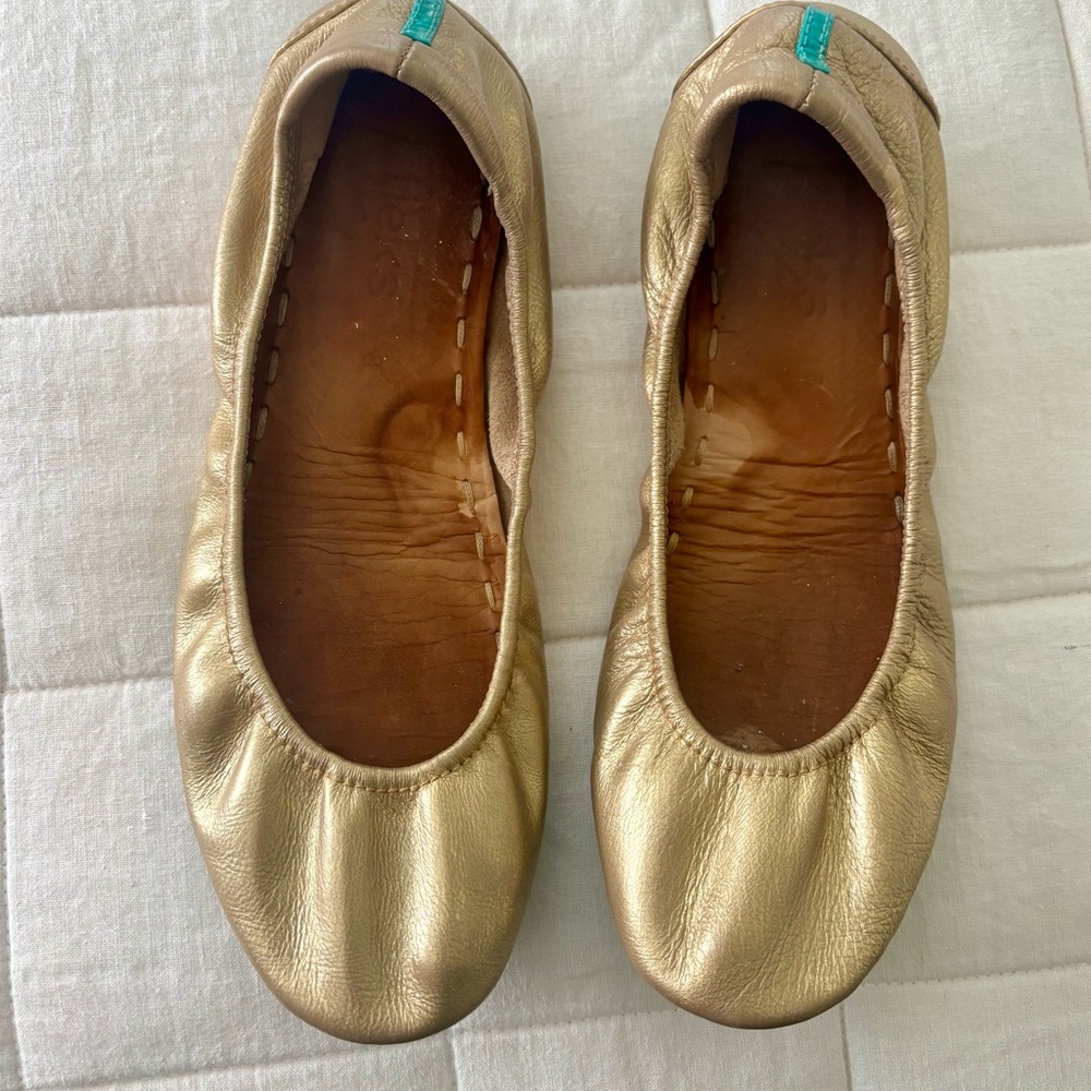 Tieks Metallic Gold Ballet Flats